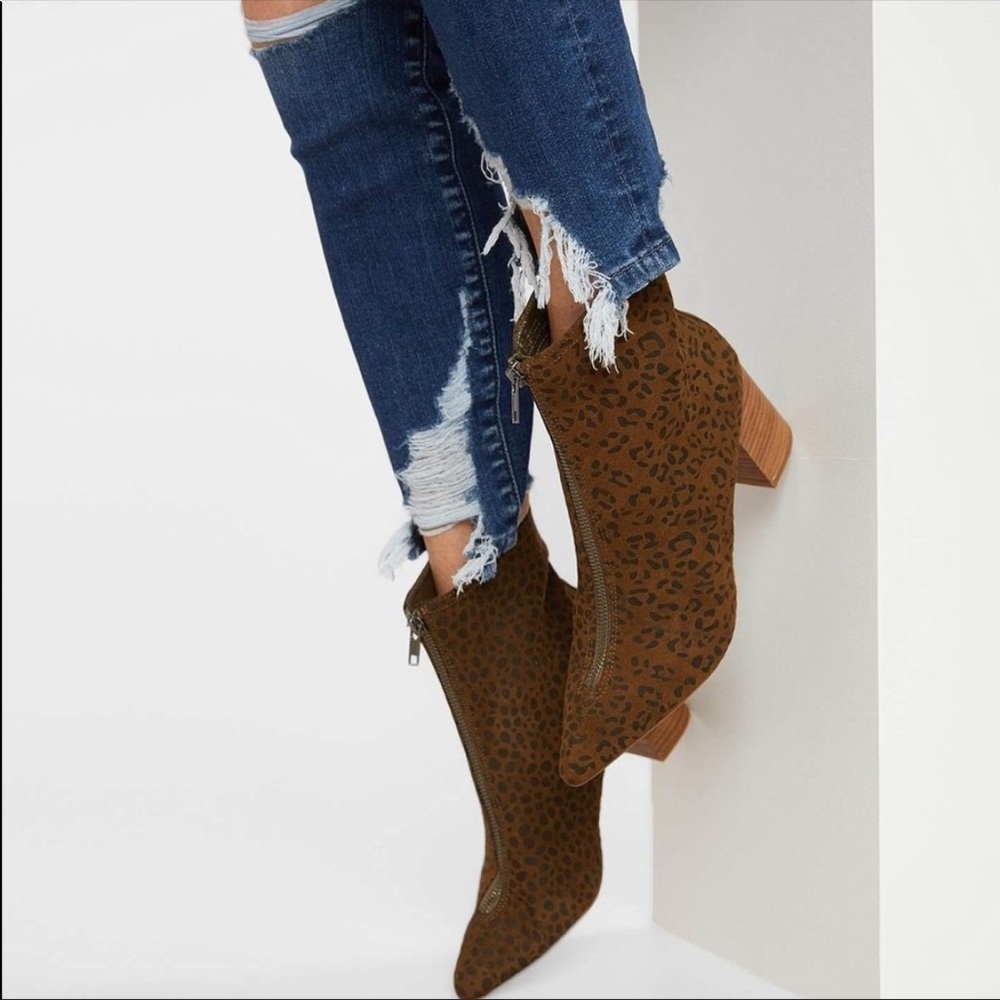 Coconuts Matisse Clarissa ankle Boot zip leopard